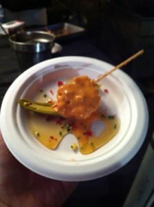 Danny Trace's shrimp with Crystal Hot Sauce