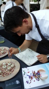 Chef Diego Galicia of San Antonio's Mixtli offered up his version of a quesadilla, macaron-style. Taste sensation!