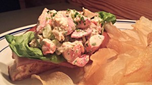 Lightly dressed, the lobster roll is almost nothing but sweet seafood.
